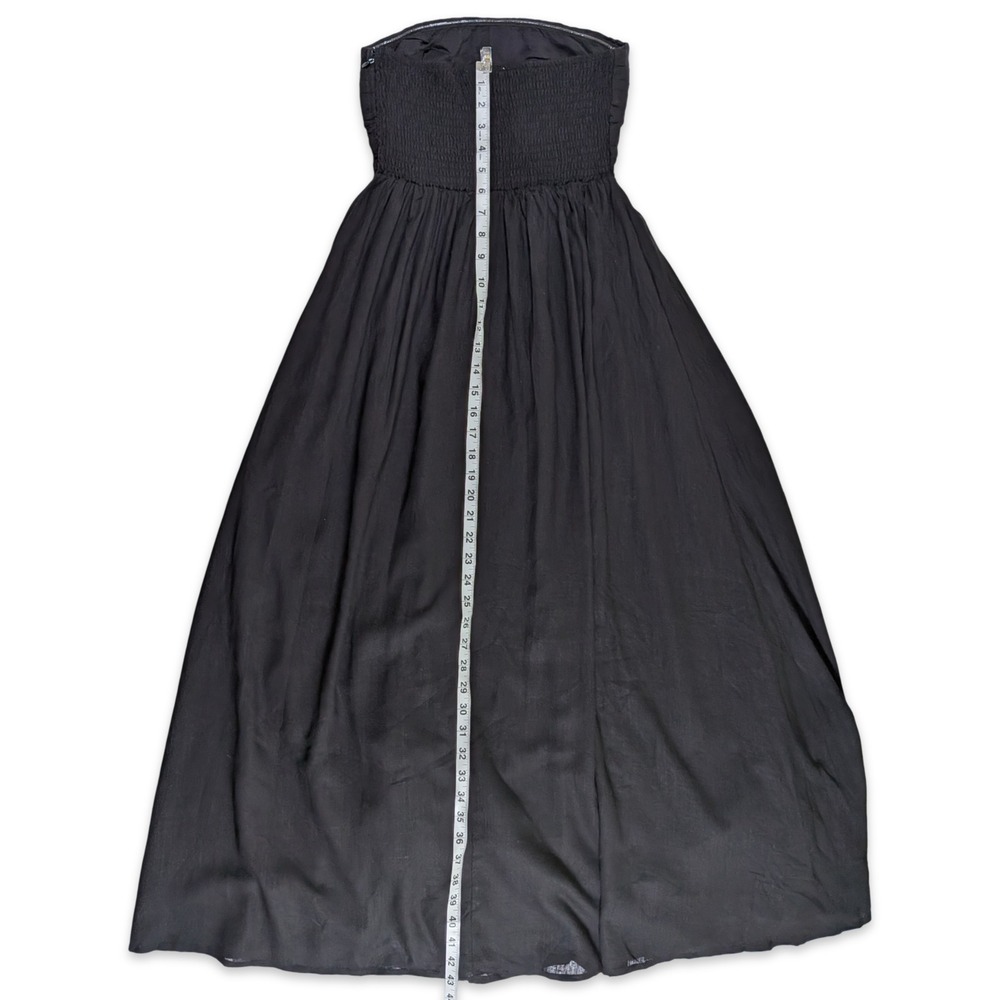 Petal & Pup Kayt Strapless Dress Black Maxi Linen Blend Size XS NWT - Picture 12 of 13